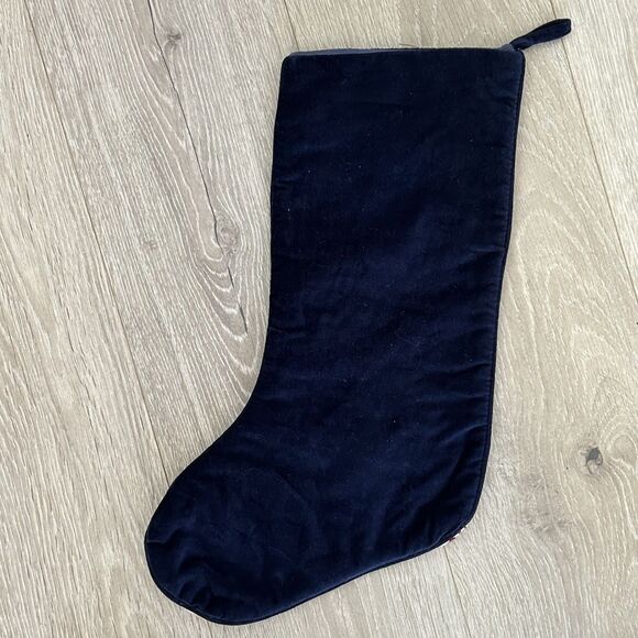 Lands End Needlepoint Stocking Santa Clause Sleigh Reindeer "Julie" Monogram - Picture 6 of 7